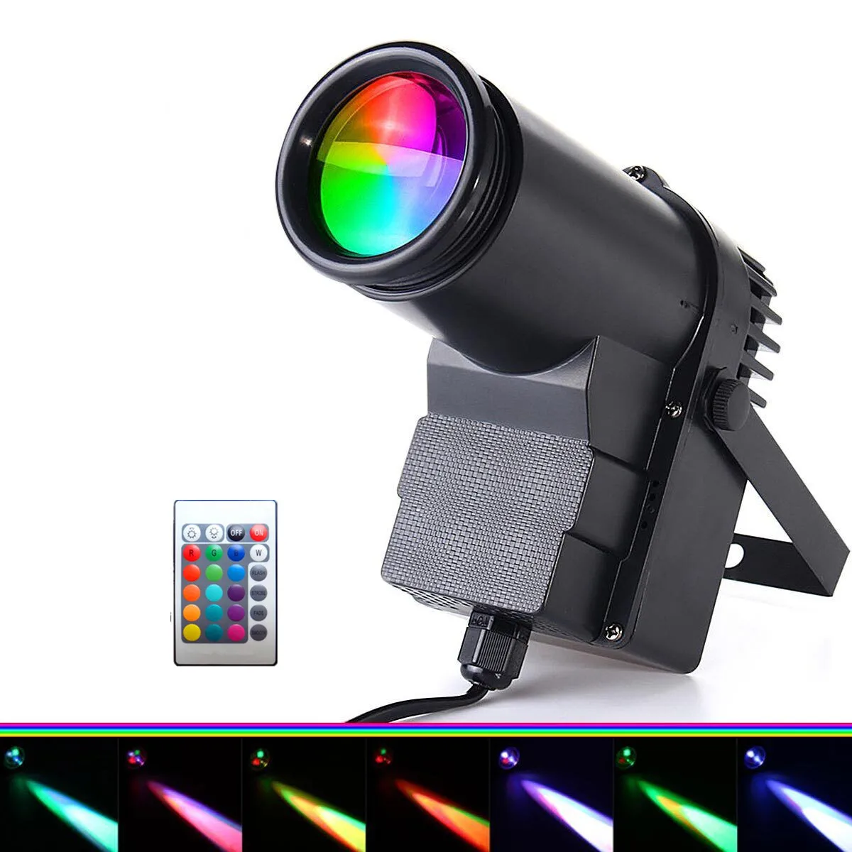 

Wireless Remote Control LED Disco Ball Light Beam Spot Light 10W RGBW Stage Pinspot Light Dmx for Party Bar DJ Event Spotlight