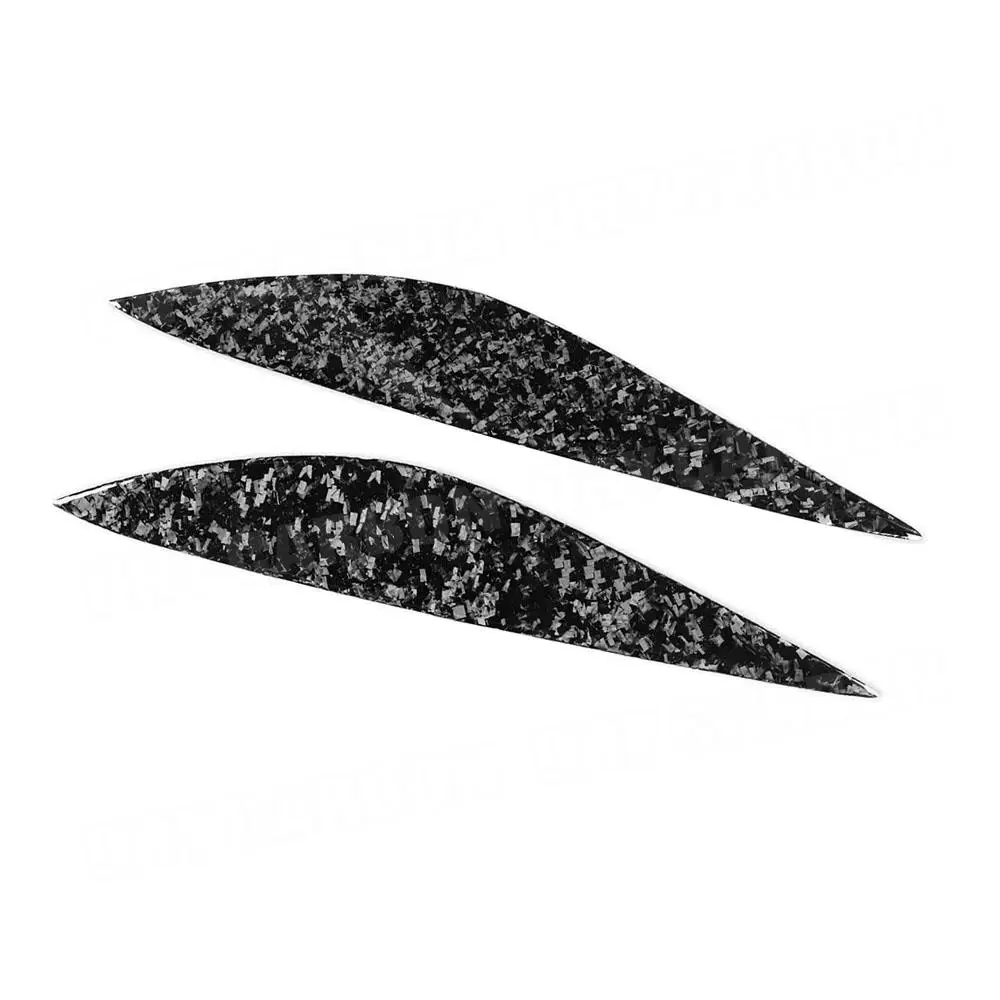 Forged Carbon Fiber Front Eyebrows Trims Front Eyelids Trims Stickers Cover for Benz W204 C180 C200 C260 C300 C350 2008-2011