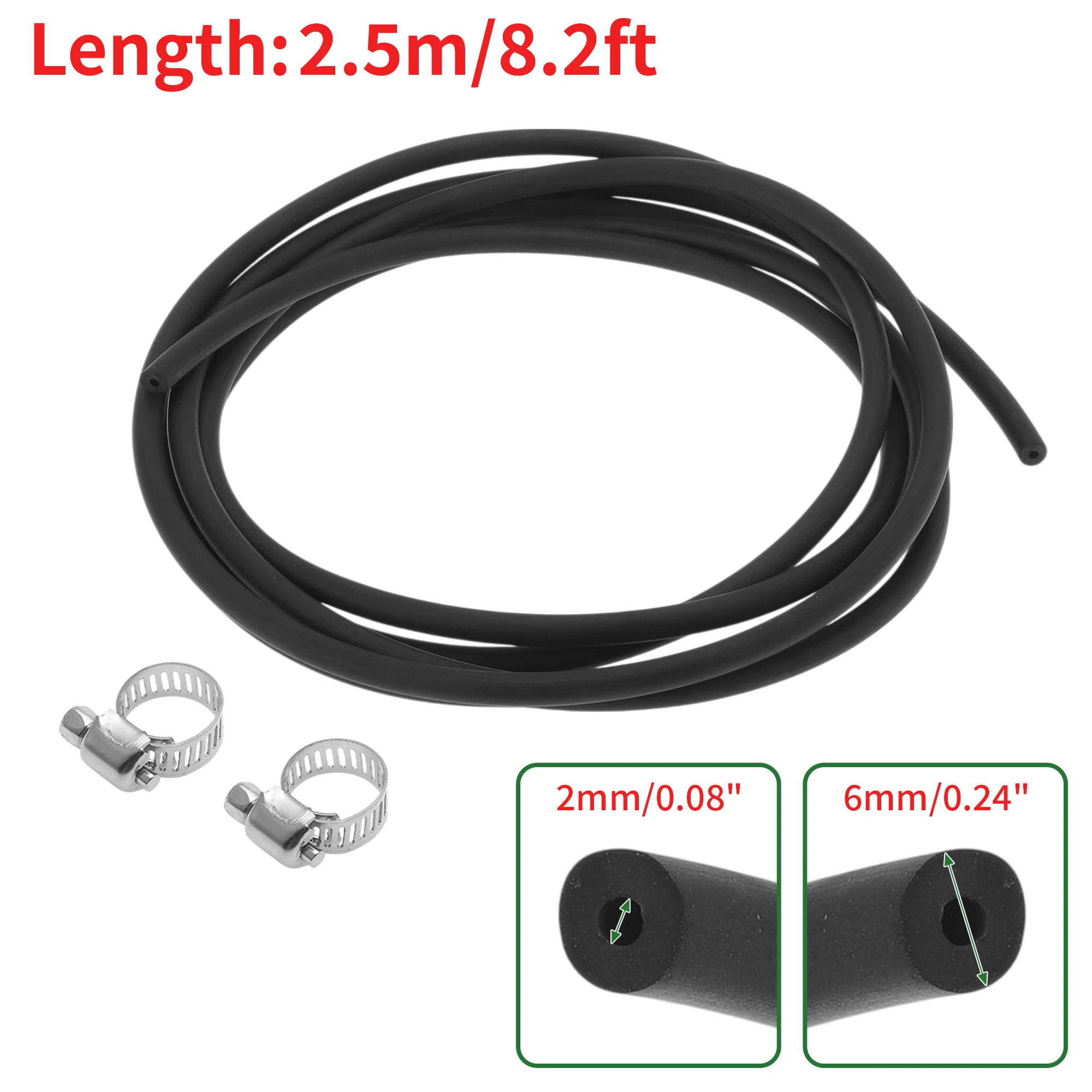 

UXCELL Шланги для смазочного масла 2 мм/0,08 дюйма 6 мм/0,24 дюйма 8,2 фута Шланг для воды Трубка