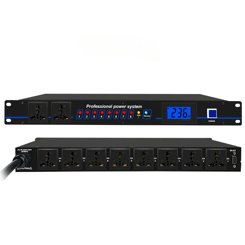 8-Channel Power Sequencer Universal Socket Sequencer Special For Stage Universal Socket Timer For Audio Equipment 2025 New