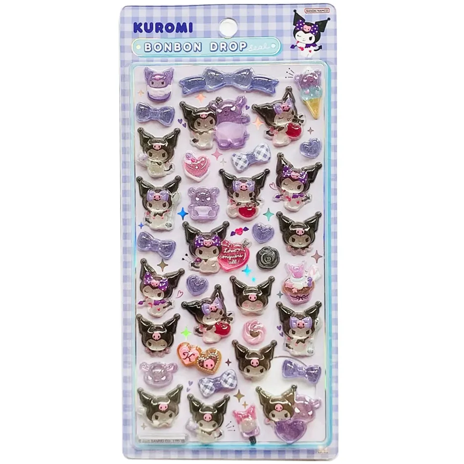 **Sanrio Anime Cinnamoroll Hellokitty Kuromi Cinnamoroll Hangyodon 3D Jelly Sticker Crystal Clear Decorative Phone Case DIY Toy