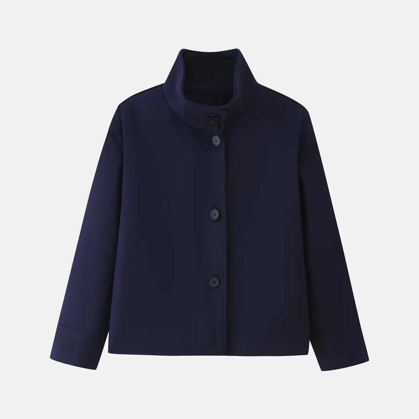 2025 automne nouveau Sle femmes Faionable Personali correspondant ample laine ort manteau bouton col montant polyvalent Long Sve