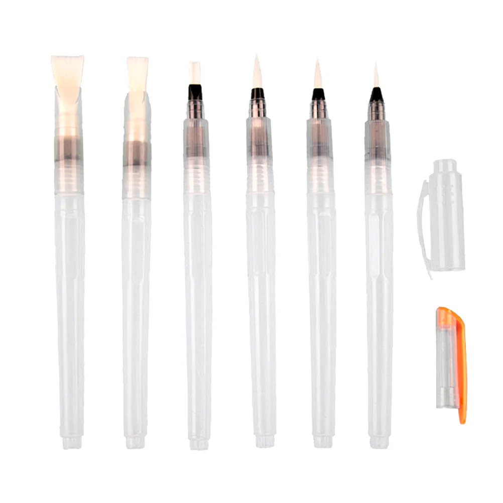 6 Pcs Water Injection Drawing Pen Painting Pens Watercolor Hand Paintbrushes