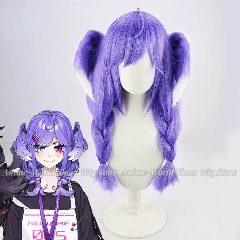 

Vtuber Selen Tatsuki Cosplay Wig NIJISANJI EN OBSYDIA Thich Braids Purple Braided Hair NEW Idol Role Play Headwear Prop