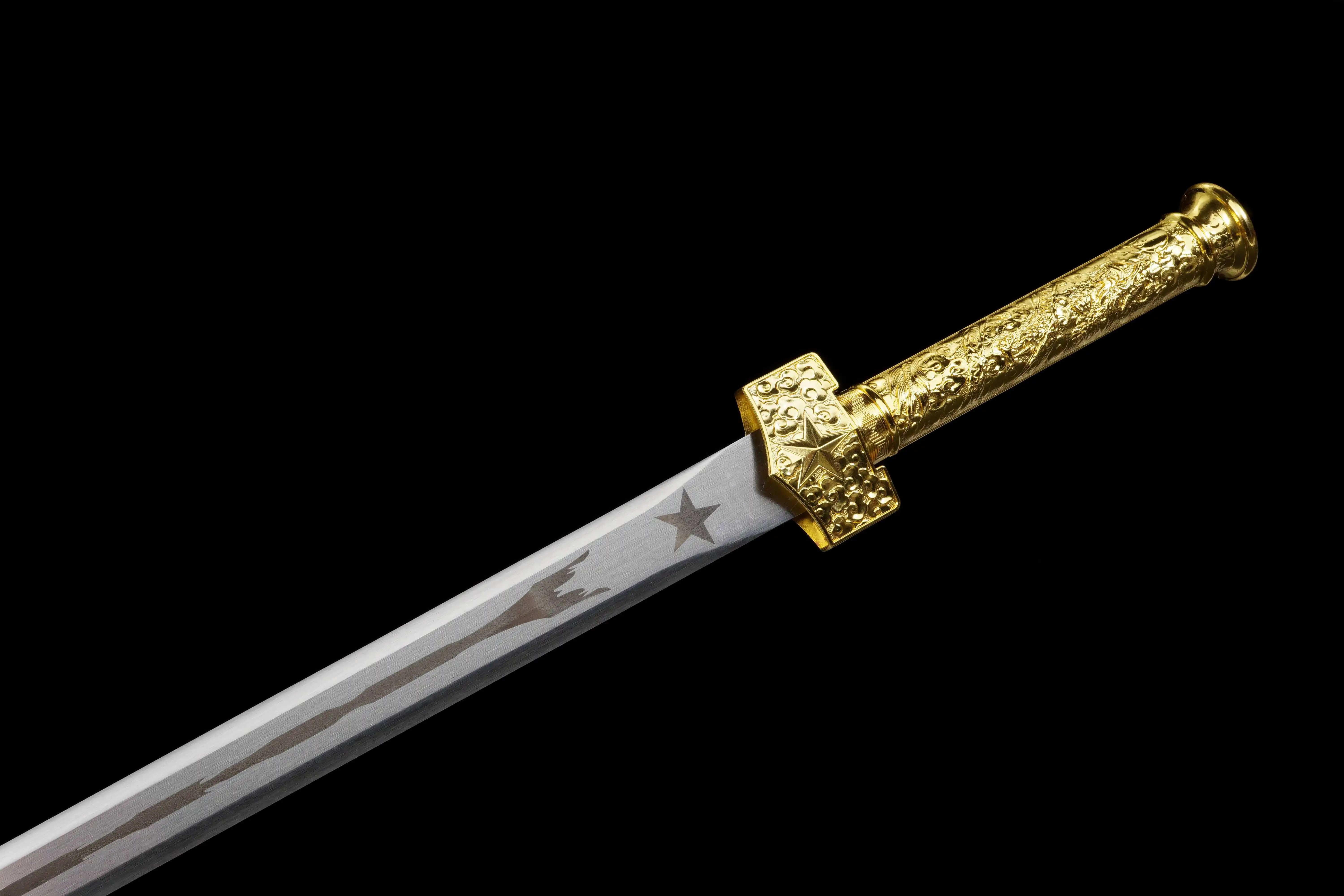 Chinese Star Sword Battle Preparation  Steel Real Sword  Gift for Ninja Trainees and Martial Arts Enthusiasts katana Not Sharp