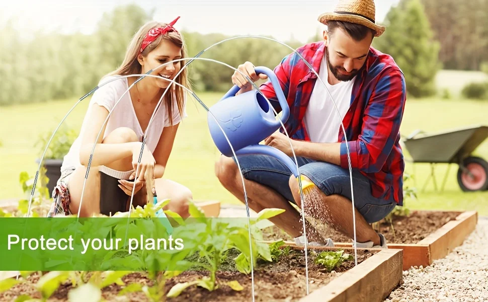 25er-Pack Glasfaser-Gewächshausrahmen, DIY-Gartenpflanzen-Stützrahmen, Rostbeständiges Gemüsetunnel-Skelett, Gardeni – Detail 1