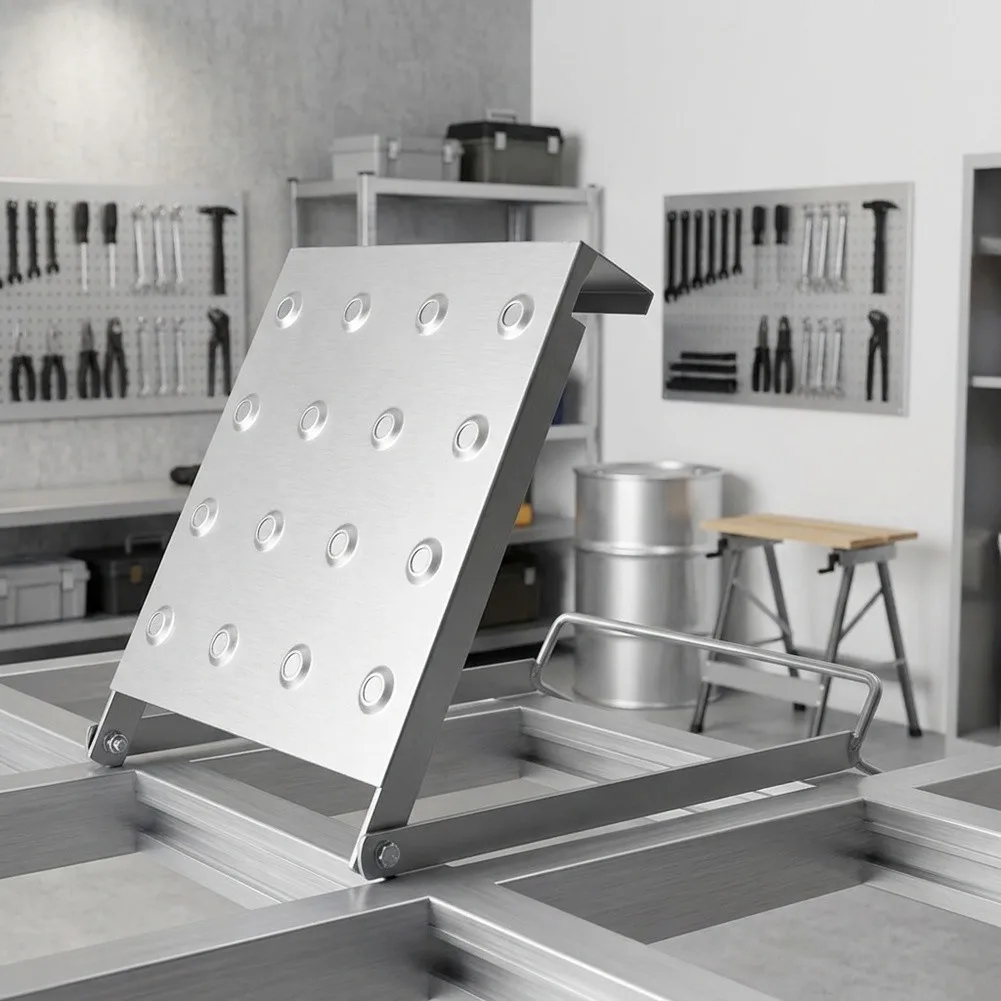 Aluminum Alloy Folding Ladder Shelf with Non Slip for platform for Stable Tool Storage and Worker Standing on Mobile Scaffolding