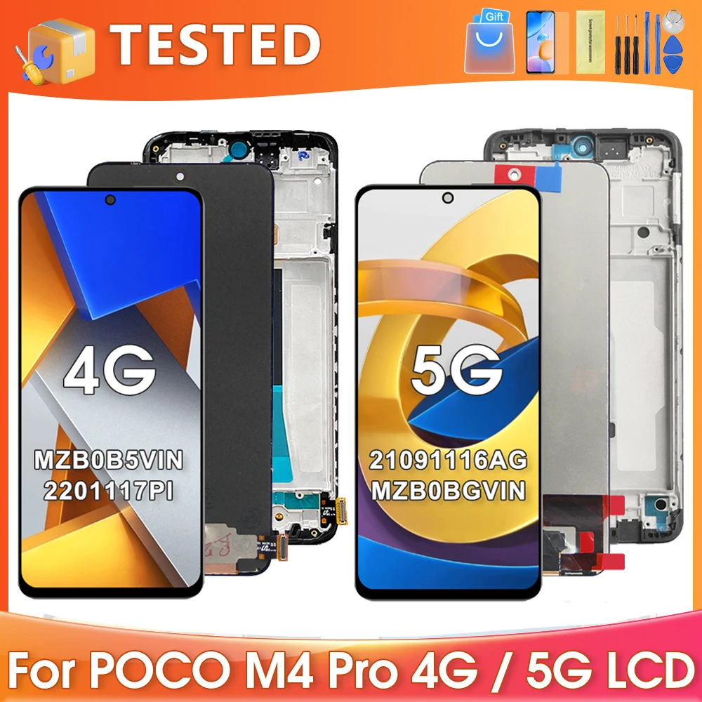 Para Xiaomi Poco M4 Pro 4G 5G Para ‎ Reemplazo del conjunto del digitalizador de pantalla táctil de la pantalla LCD de Poco M4 Pro 4G/5G