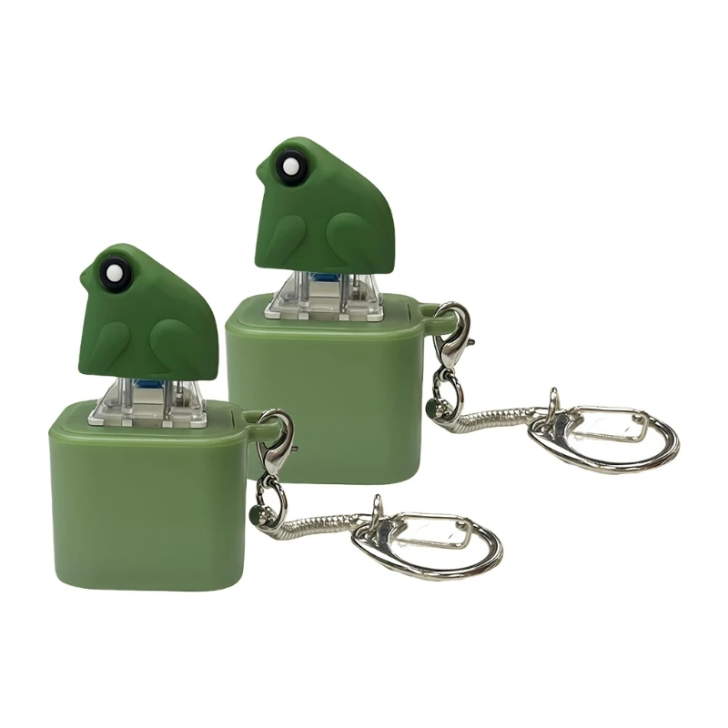 （1 pack）Animal Croaking -Fun Rechargeable Keychain with Colorful Lights, Stress Reliever A2UB