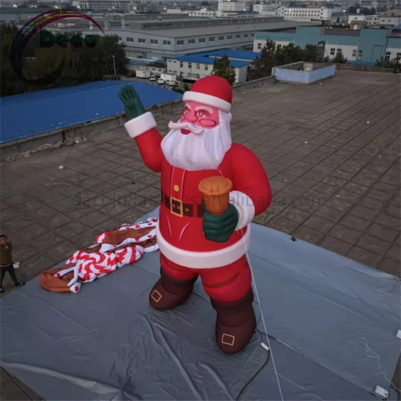 

Inflatable Santa Claus Balloon Giant Inflatable Costume Parties Events Promotions Air Dancer Model