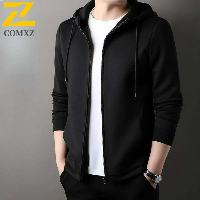 

Осенняя кожаная куртка 2025 года, мужская классическая деловая куртка с капюшоном, стильная одежда, удобная кожаная мотоциклетная куртка премиум-качества