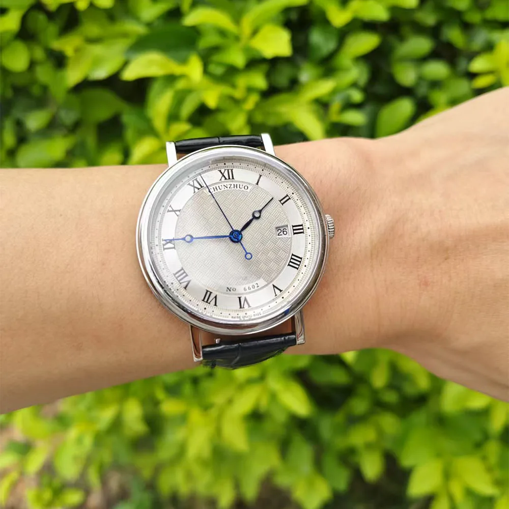 

Montre décontractée ultra-plate pour homme, mouvement de montre à quartz de 38 mm, acier inoxydable importé du Japon