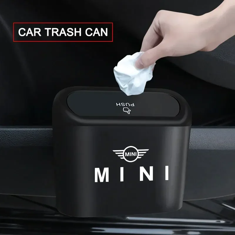 1pcs Car Trash Can Storage Box Vehicle Multifunctional Garbage Dust Case For BMW Mini Cooper R56 R50 F56 R60 2012 2013 2018 2019