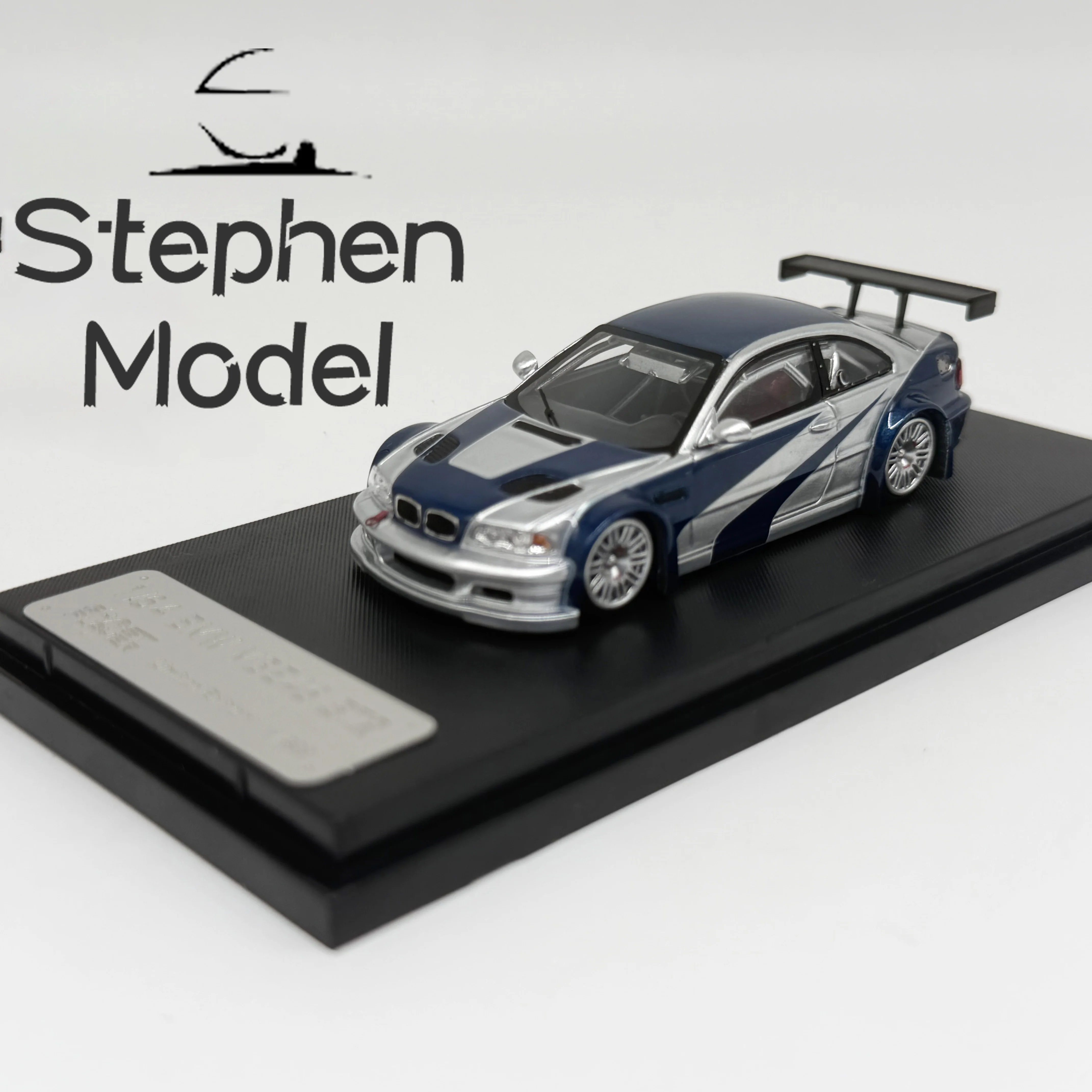 سيارة موديل SW x Ghost Player 1:64 M3 E46 GTR NFS Diecast #2