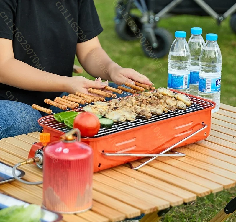 Outdoor BBQ Grill, Portable BBQ Rack, Camping Cassette Stove, Outdoor Gas Stove, Outdoor Split Gas Stove