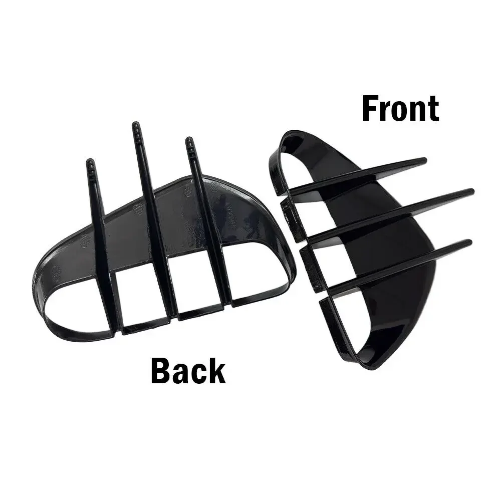 For KIA Stinger 2018-2023 Car Sticker Front Bumper Side Vent Spoiler Canard Covers Carbon Fiber Look Gloss Black Accessories ABS view 6