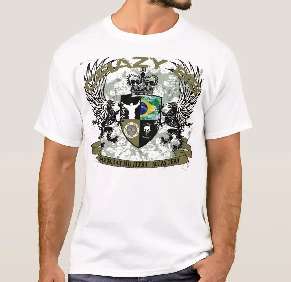 

Роман Бразильское джиу-джитсу, Муай Тай, ММА, боевая тренировочная футболка. Повседневные футболки из 100% хлопка с коротким рукавом, свободный топ, размер S-3XL