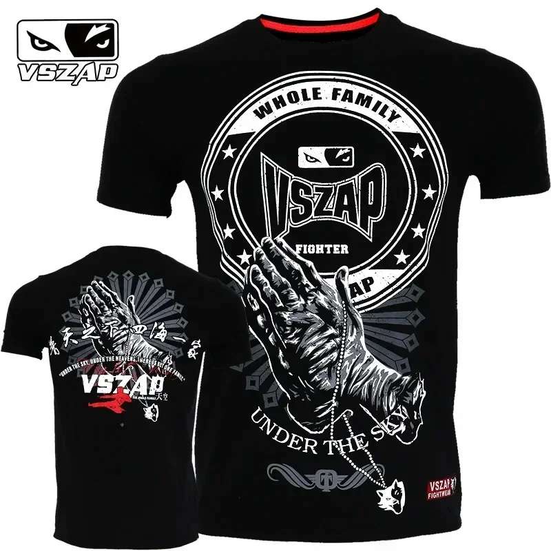 Brazilian Muay Thai Jiu-jitsu Print 3D Sports Quick Dry Breathable Men Street Training Outdoor Short Sleeve T-shirt for Parents