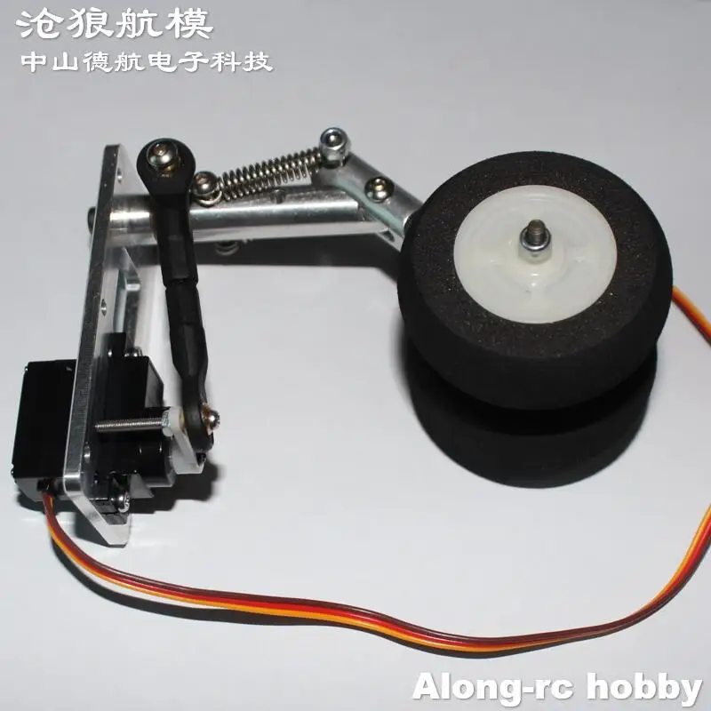 Jeu de tours de train d'atterrissage à double ressort agenouillé, servo en métal 12g, 98-158mm pour modèles d'avion RC, avion à jet souterrain RC, pièces de bricolage