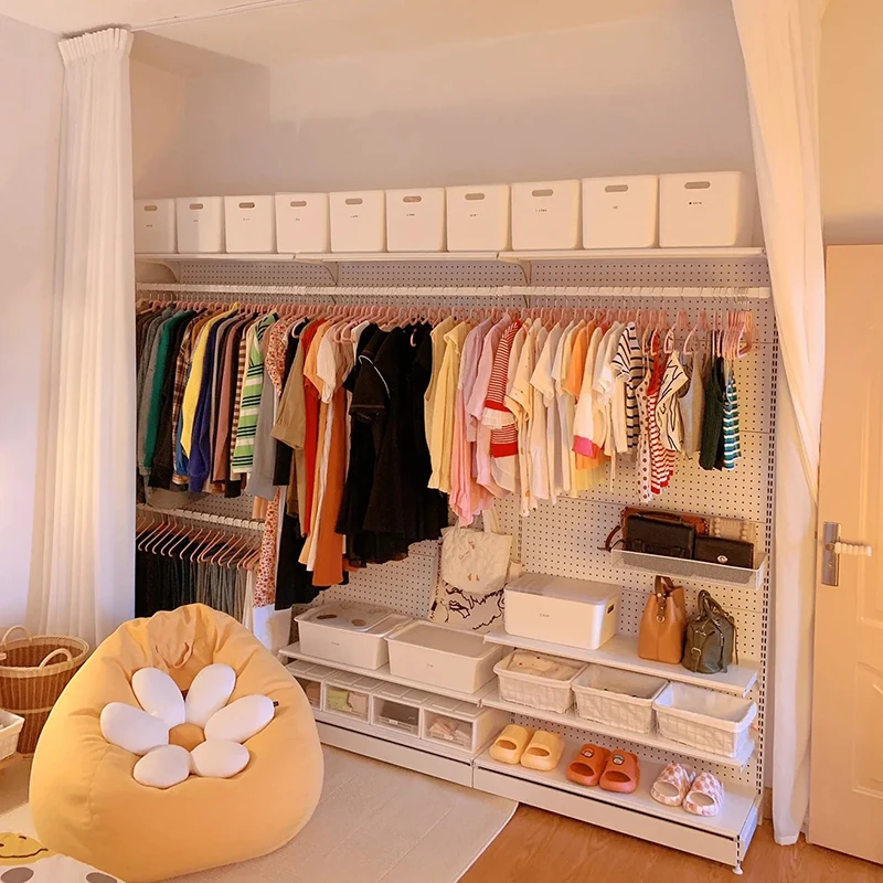 조립 현대 옷장 옷장 디스플레이 스토리지 선반 럭셔리 서랍 의류 랙 침실 천으로 디스플레이 Meuble De 가구