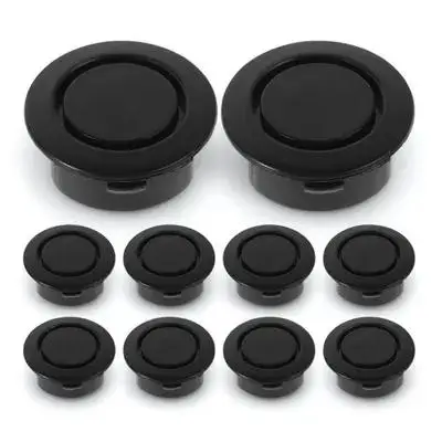 

10pcs Car Rear Bumper Radar Hole Covers Durable Waterproof Plastic Easy Installation Black Protector For Most s