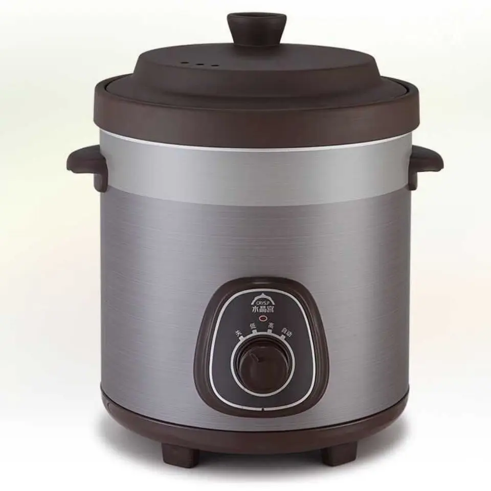 Purple Electric Stew Pot Ceramic Soup & Porridge Pot Fully Automatic Large Capacity for Household & Commercial Use