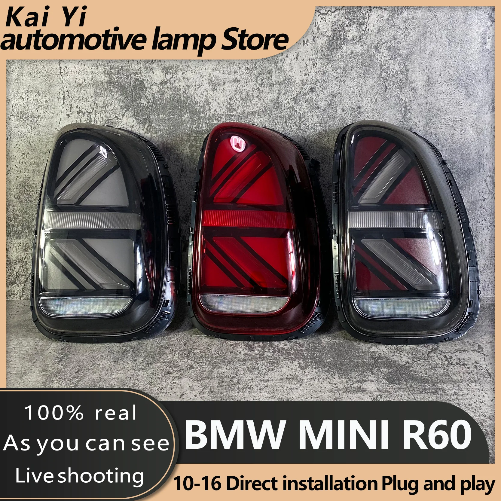 

R60 tail light Countryman LED tail light dynamic LED turn signal car British flag shape