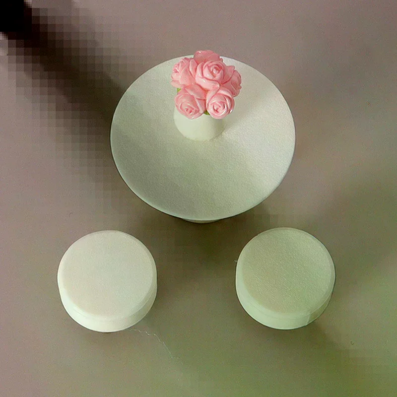 1/12 Poppenhuis Miniatuur Simulatie Ronde Tafel Kruk Set Model Meubels Accessoires Voor Poppenhuis Decor Kids Fantasiespel Speelgoed