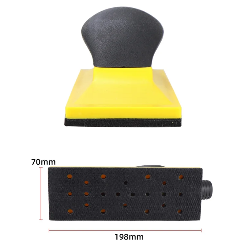 B28C-3 Jenis Busur 70X198mm Manual Vakum Poles Blok Pengamplasan Blok Abrasif Tangan Grinding Papan untuk Cat Mobil