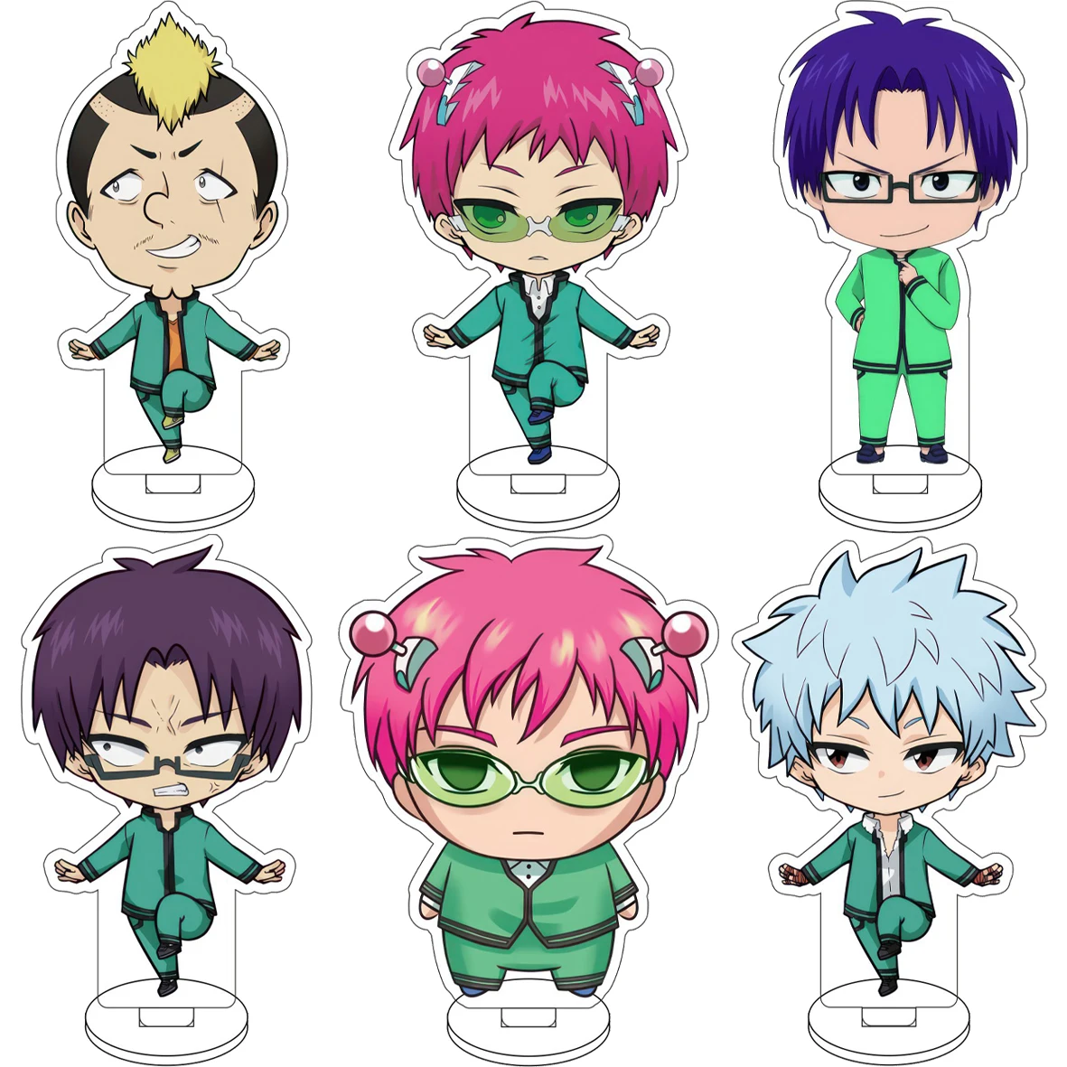 Anime de 10 cm ‌ Figura de acrílico de Saiki K. Cos Saiki Kusuo Teruhashi Kokomi Kaido Shun, adornos bonitos, regalo, de la serie La vida desastrosa de Saiki K.