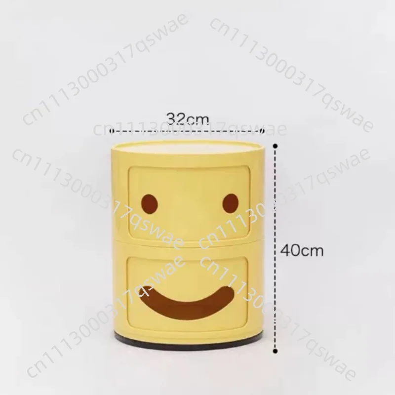 Nordic Simple Bedside Table Small Round Narrow Mini Plastic Locker Multi-Layer Internet