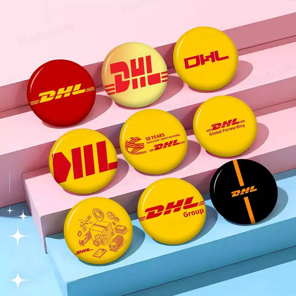 Logistics Brand D-Dhl New  Brooches Soft Button Pin Funny Silly Gnarpy on A Skateboard Meme Badge Gamer Collection Gifts