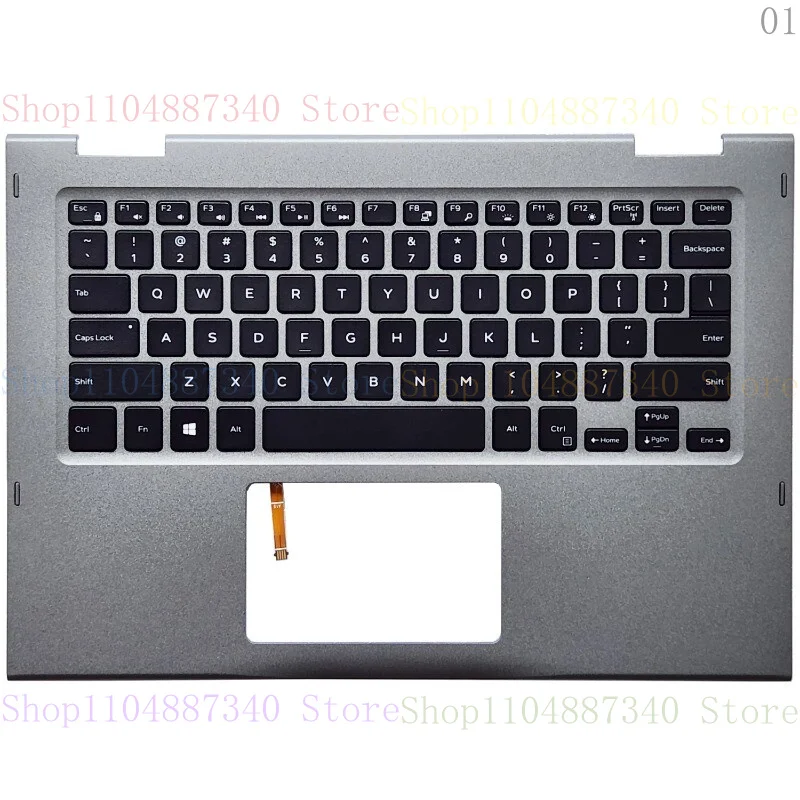 PAPA Origina para Dell Inspiron 13 5368 5378 Palmrest US Keyboard con retroiluminación 0JCHV0