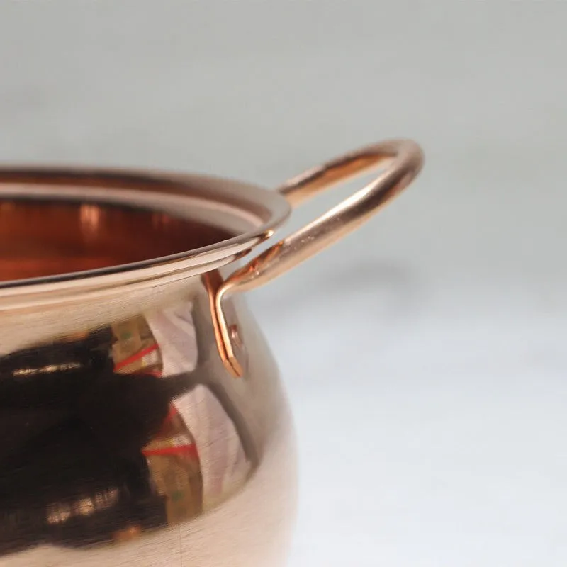 

A05G-Dual Handle Copper Thickened Soup Pot-24Cm, Multi-Spec For Induction And Gas Stove Compatibility