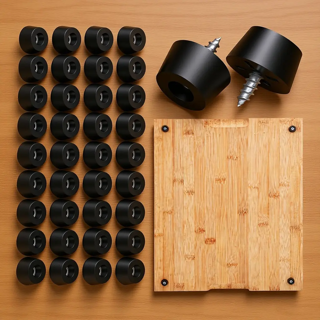 

120Sets Rubber Furniture Pads Plastic Anti-Slip Feet Furniture Leg Protectors Cutting Board Appliance Feet Bumpers