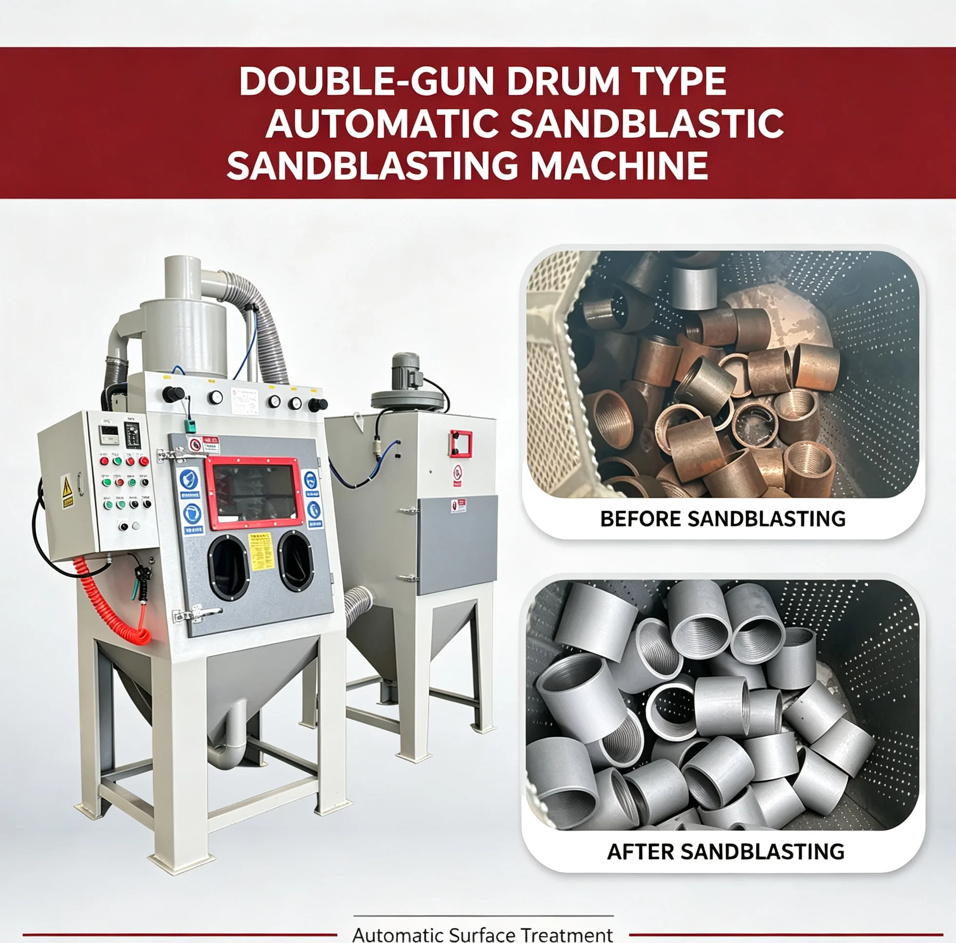 Industrial-Grade Automatic Sandblaster Machine Efficient for Bakelite Switch Housing Oxidation Removal