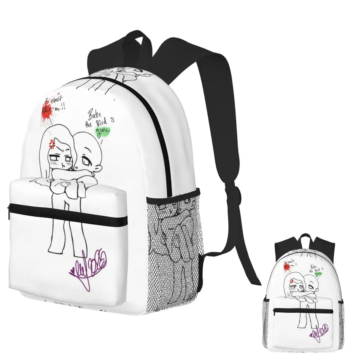 

I Don't Like Birds Student Backpack School Bag Hiking Travel Daypack for Men Women Fashion Bookbag Shoulder Bags