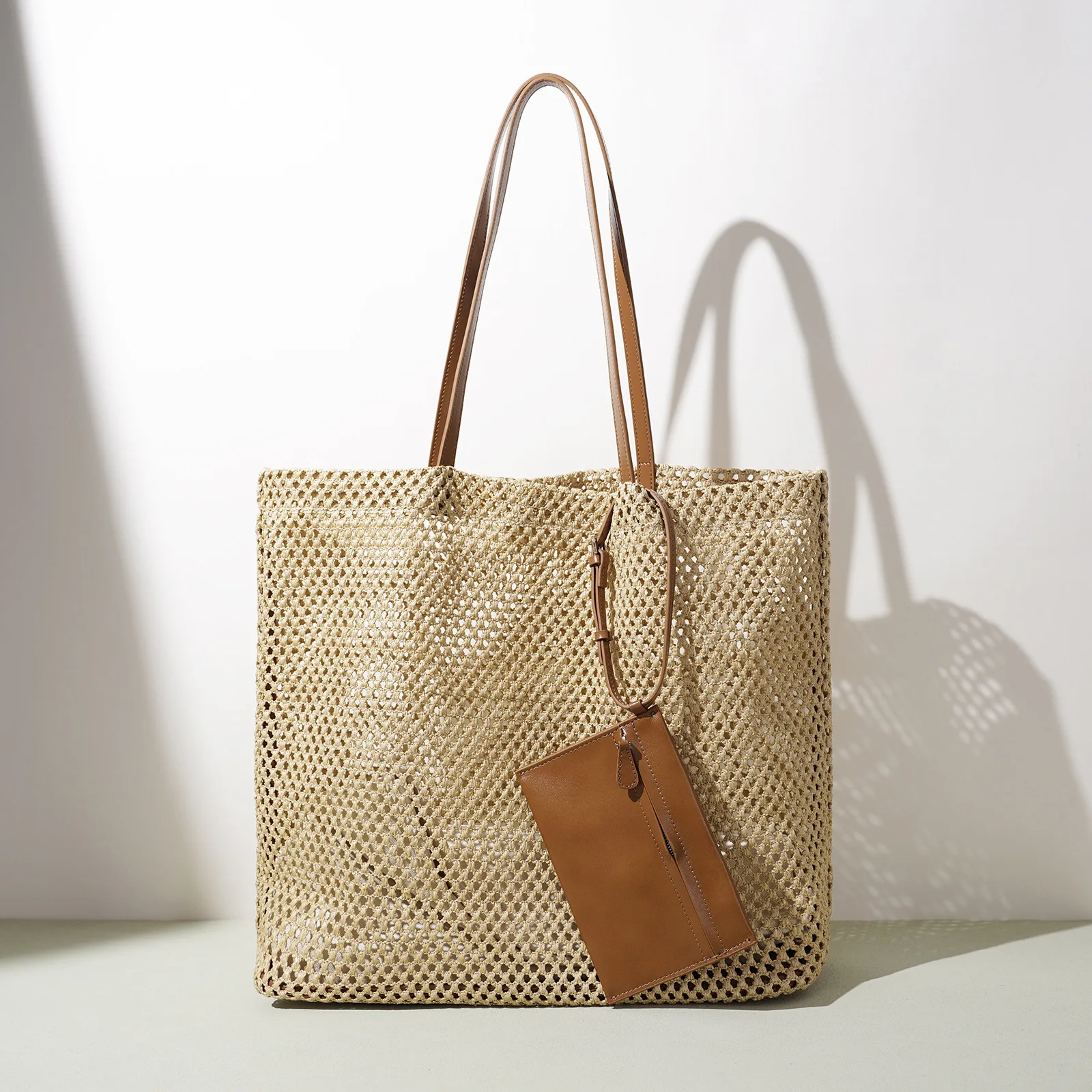 

Woven Straw Large for Women, 2026 Spring Summer Travel Mesh Detachable Crossbody, Сумка Женская