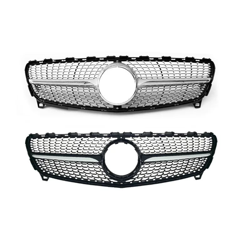 

Damei Factory Sales Bumper Grill W176 A180 A200 A260 Diamond Style Front Grille For Mercedes Benz A Class 2016-2018