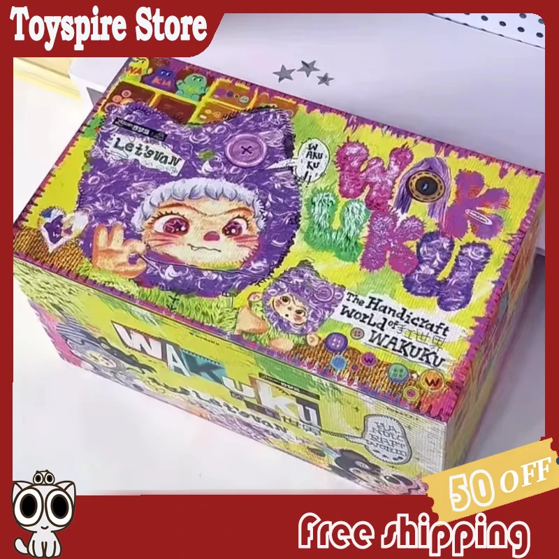 

Новинка! Оригинальная виниловая фигурка Wakuku 4-го поколения из серии Blind Box Handicraft World, милый мультяшный кулон-кукла, в наличии.