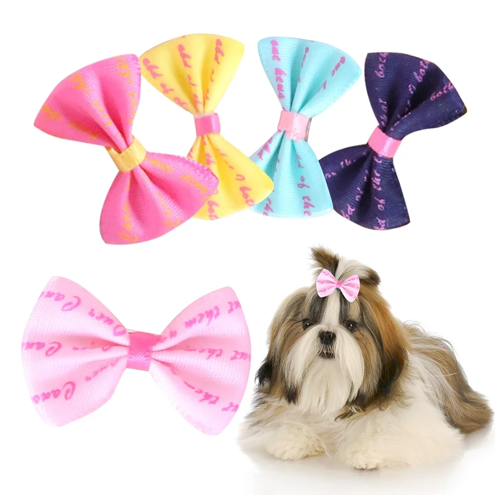 1 Pcs Dog Hair Bows Brand New Pet Grooming Accessories Ribbon Bow with Alligator Clip Pet Christmas Gifts