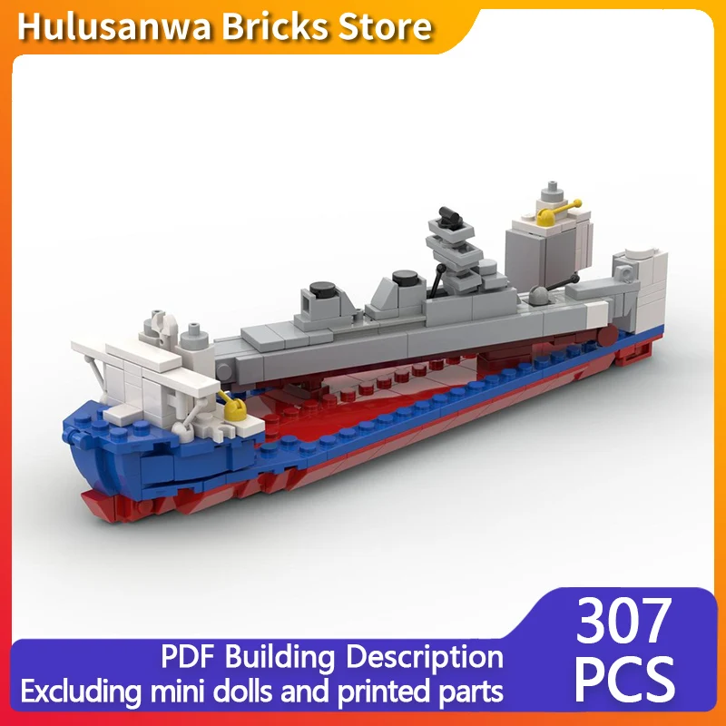 

Blue Marlin Heavy-Duty Vessel Model MOC Building Bricks War Equipment Modular Technology Gift Holiday Assemble Children Toy Suit