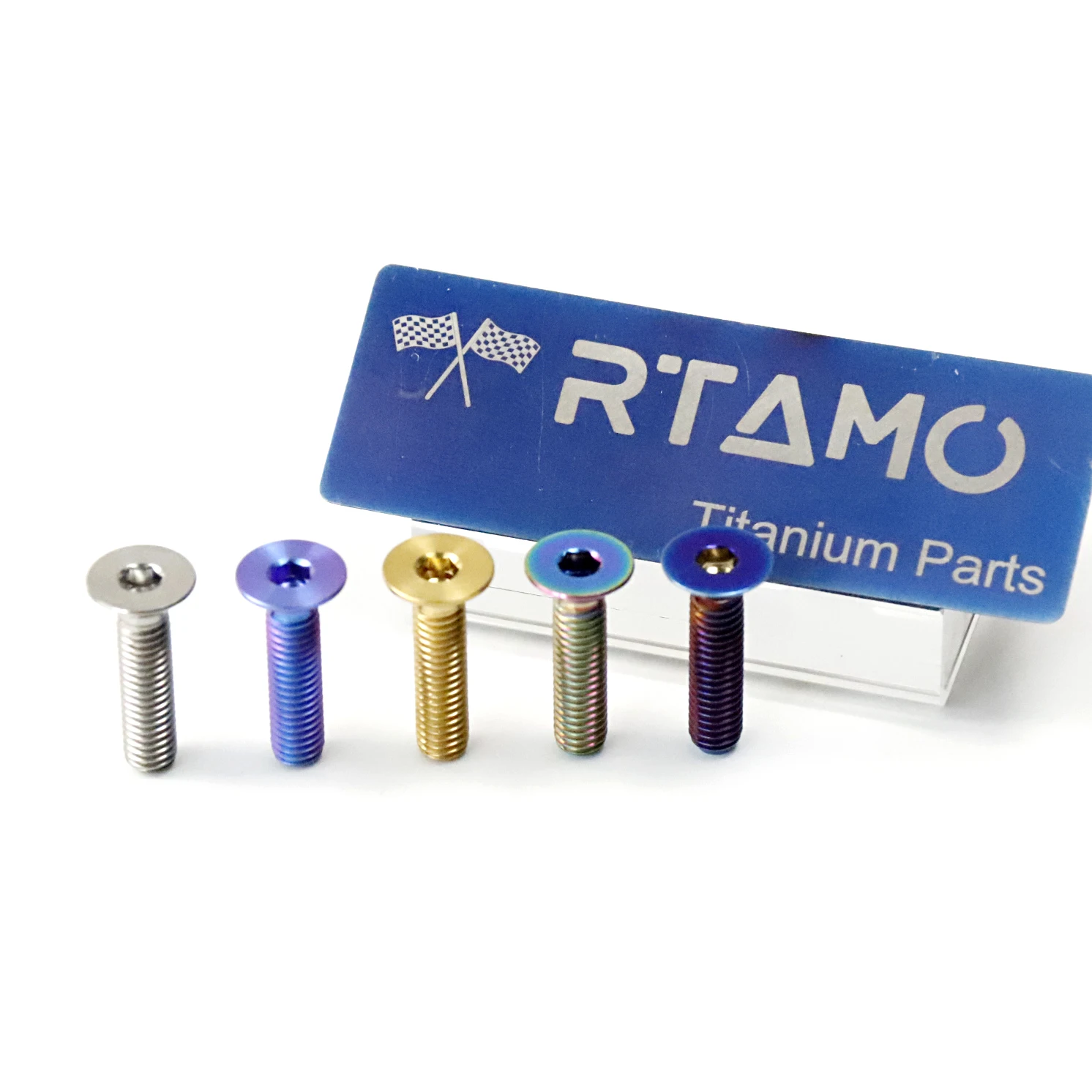 (1PC) RTAMO Titanium Countersunk Bolts M5x30/35/40mm Motorcycle Parts Screw Brake Disc Bicycle Hot Forging