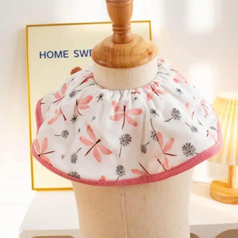 

F19F Feeding Bibs for Infant 4 Layer Breathable Drooling Apron Newborns Burp Cloths