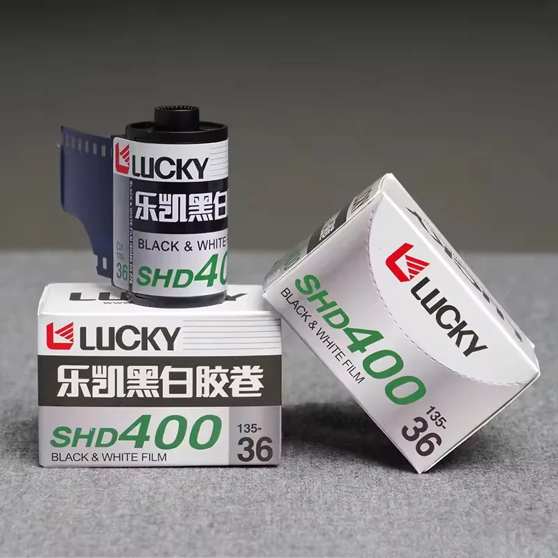 1/3/10 لفة الصين محظوظ SHD 400 135 فيلم أبيض وأسود 36 ورقة مع رمز DX ISO 400 التعرض لكوداك فوجي 35 مللي متر فيلم الكاميرا