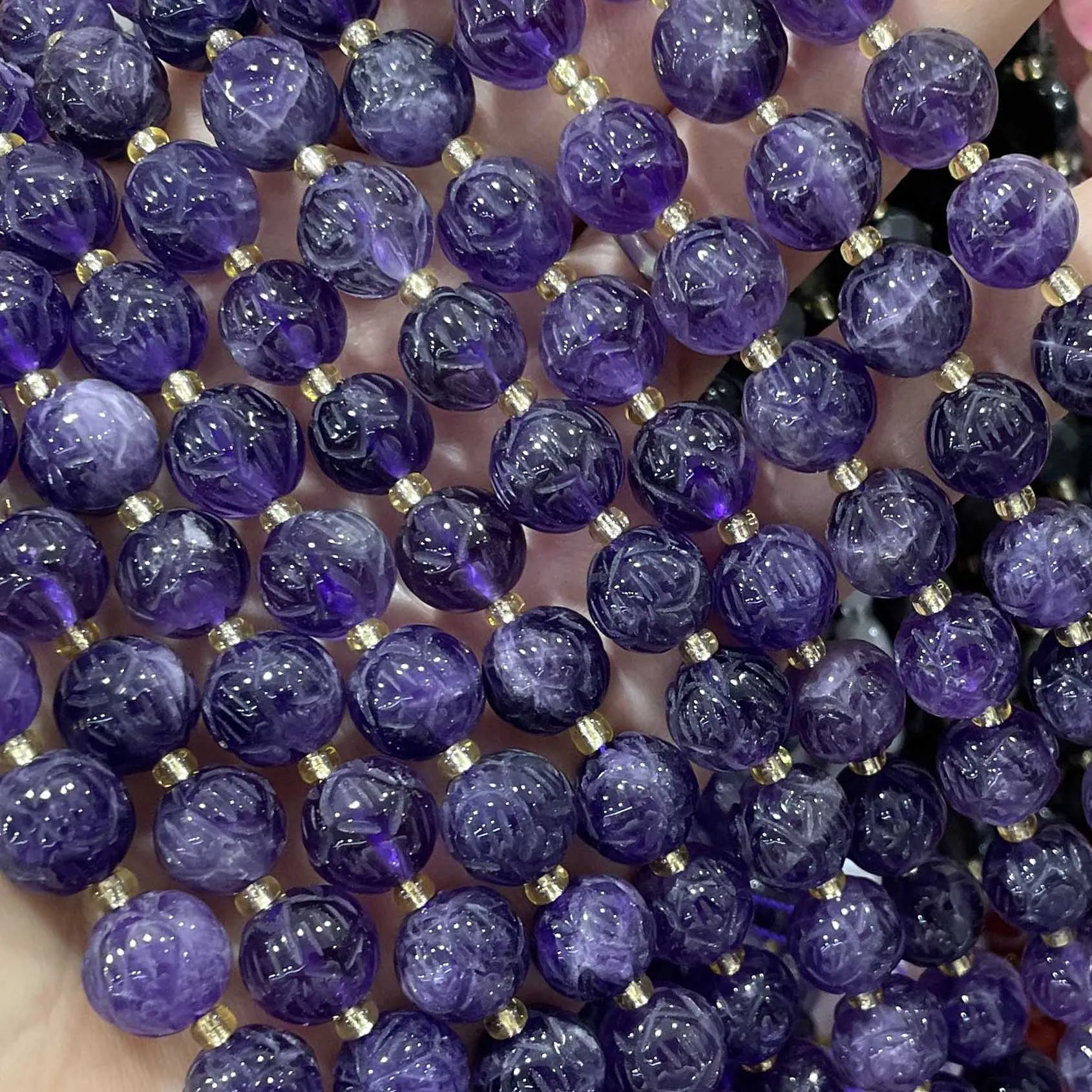 Naturstein-Lotusblumen-Quarz-Achat-Jaspis-Abstandsperlen für die Schmuckherstellung, DIY-Armband, Halskette, Ohrring-Zubehör – Detail 15