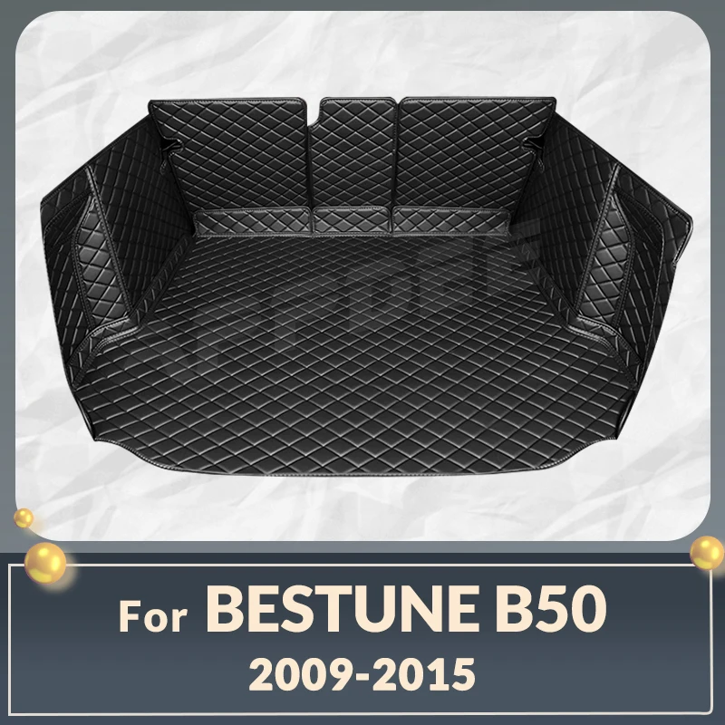 

Auto Full Coverage Trunk Mat For BESTUNE B50 2009-2015 14 13 12 11 10 Car Boot Cover Pad Cargo Interior Protector Accessories