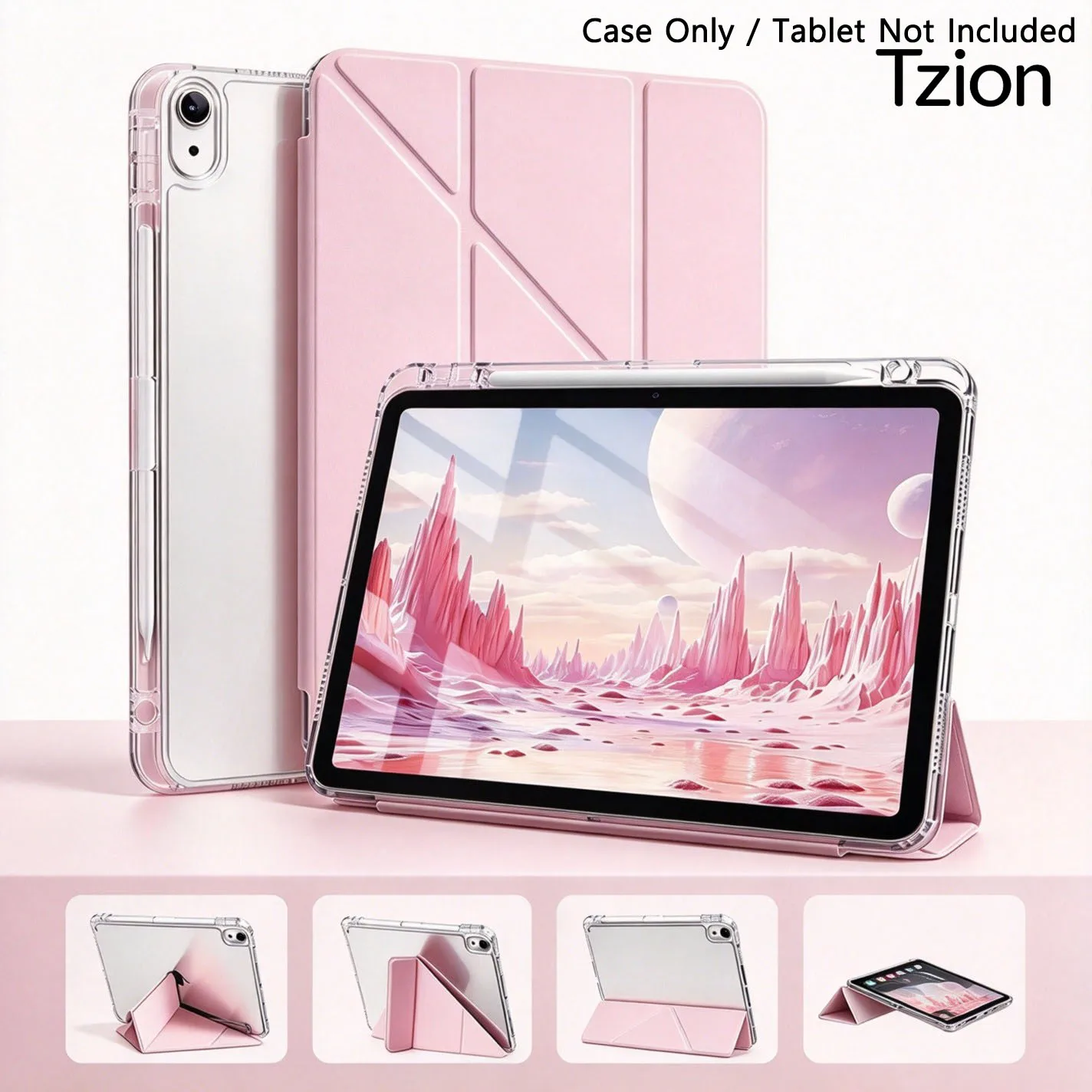 3+Y Fold iPad Flip Case, Compatible with iPad 10th/11th Gen 2025, iPad 7/8/9 Gen 10.2 Inch, iPad Air 4/5/6/7 11 Inch, iPad Air 2