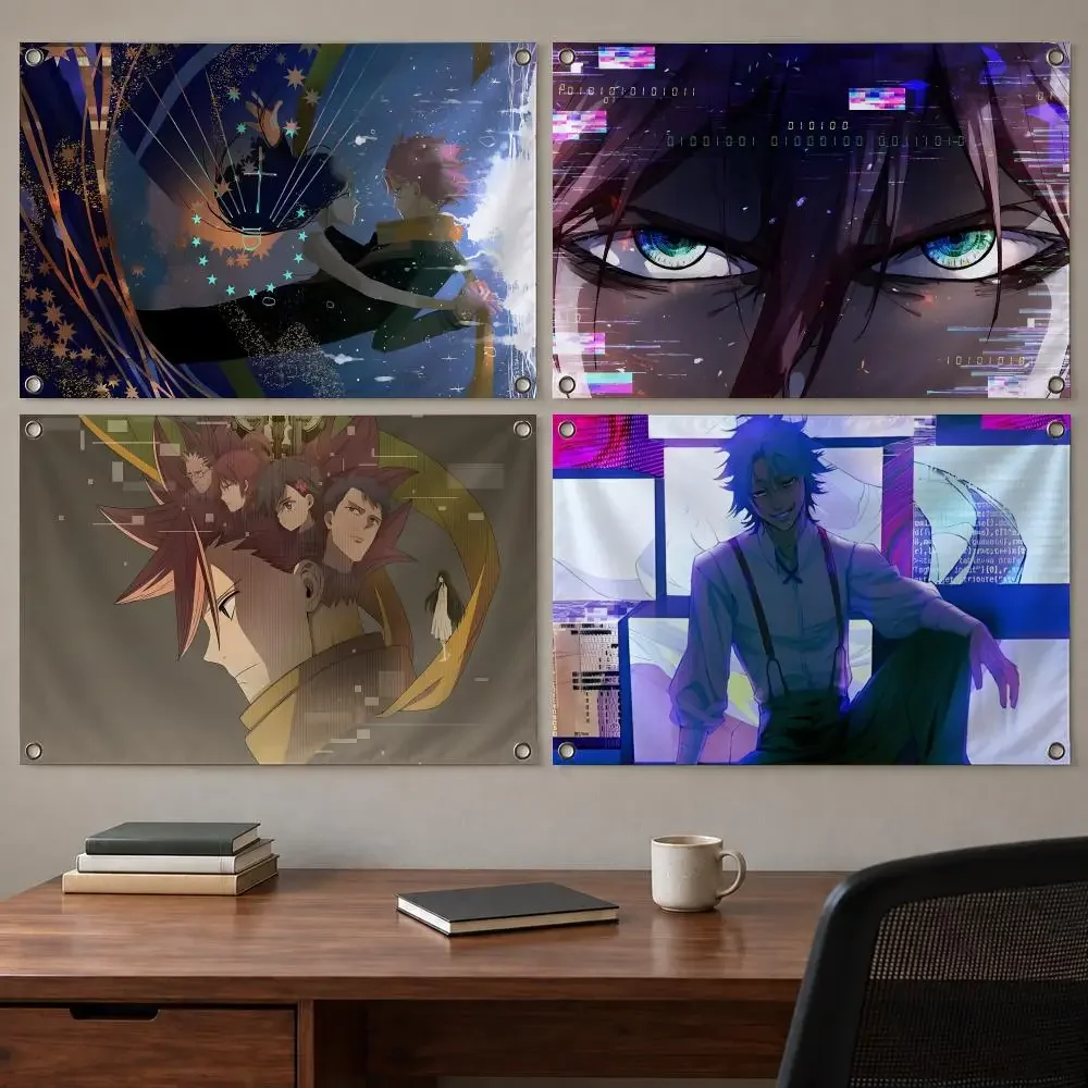 Futuristic Anime ID：INVADED Flags Indoor Outdoor Wall Banner Party Decor Large Hanging Wall Backdrop