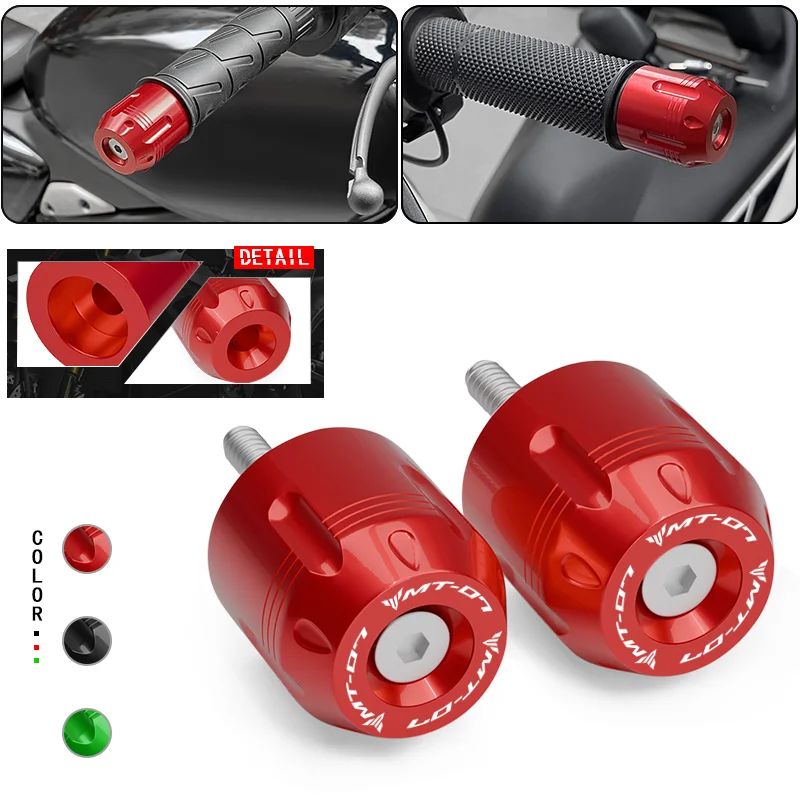 

For MT07 FZ07 MT09 FZ09 FJ09 MT10 FZ10 Motorcycle CNC Handlebar Grips End Plug Slider Cap handlebar grip Accessories mt07 mt09